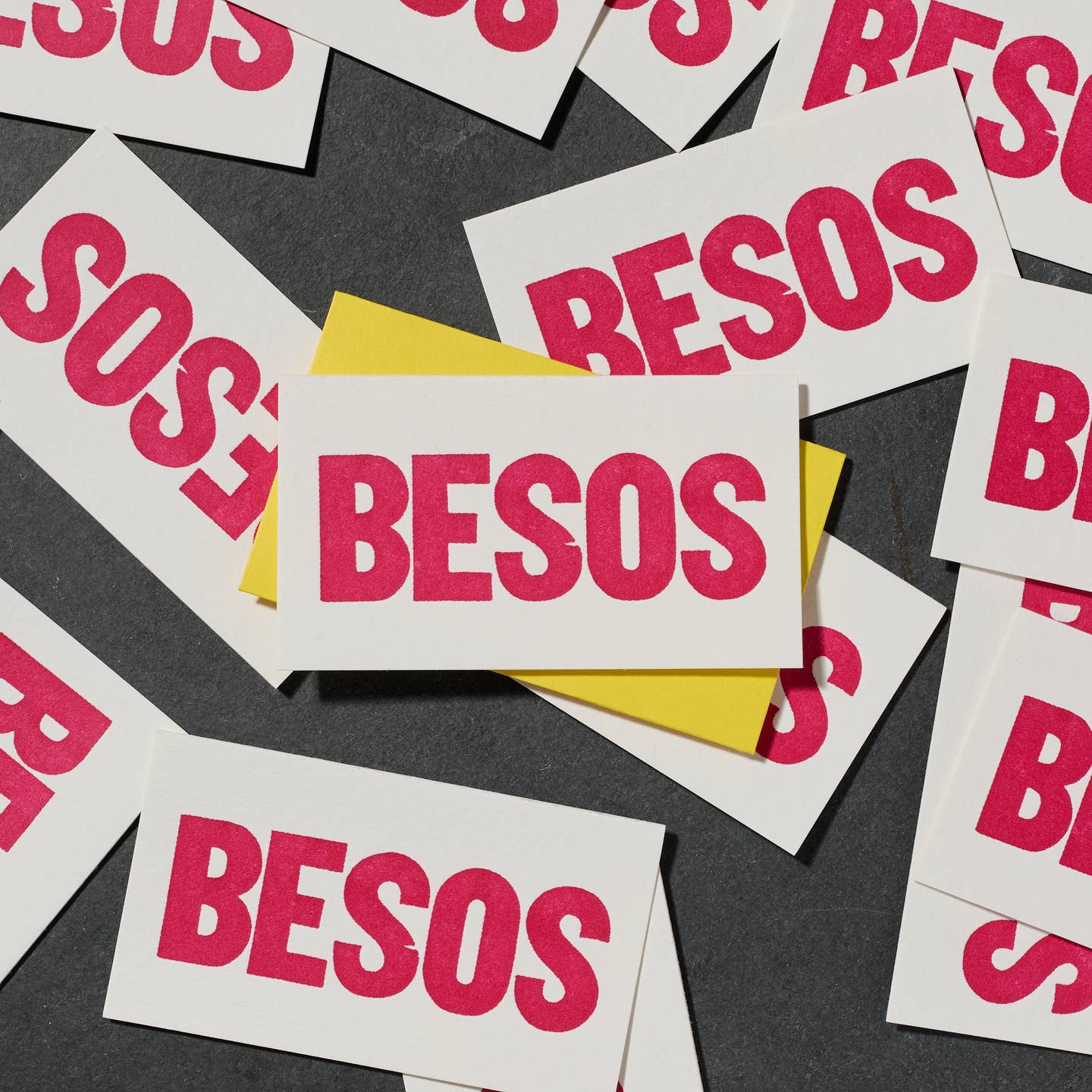 Etc. Letterpress, Besos Mini Card