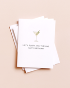 Amy Zhang - Dirty, Flirty, Thriving — Millennial Martini Birthday Card