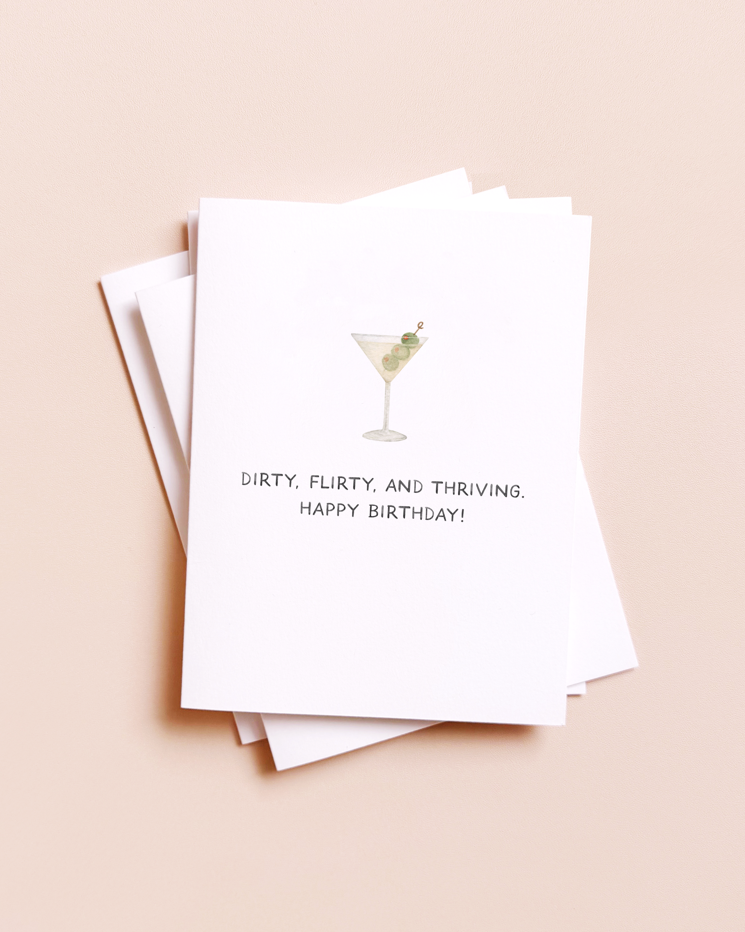 Amy Zhang - Dirty, Flirty, Thriving — Millennial Martini Birthday Card