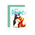 The Little Red House - It's Alright Group Hug Encouragement Card with Envelope