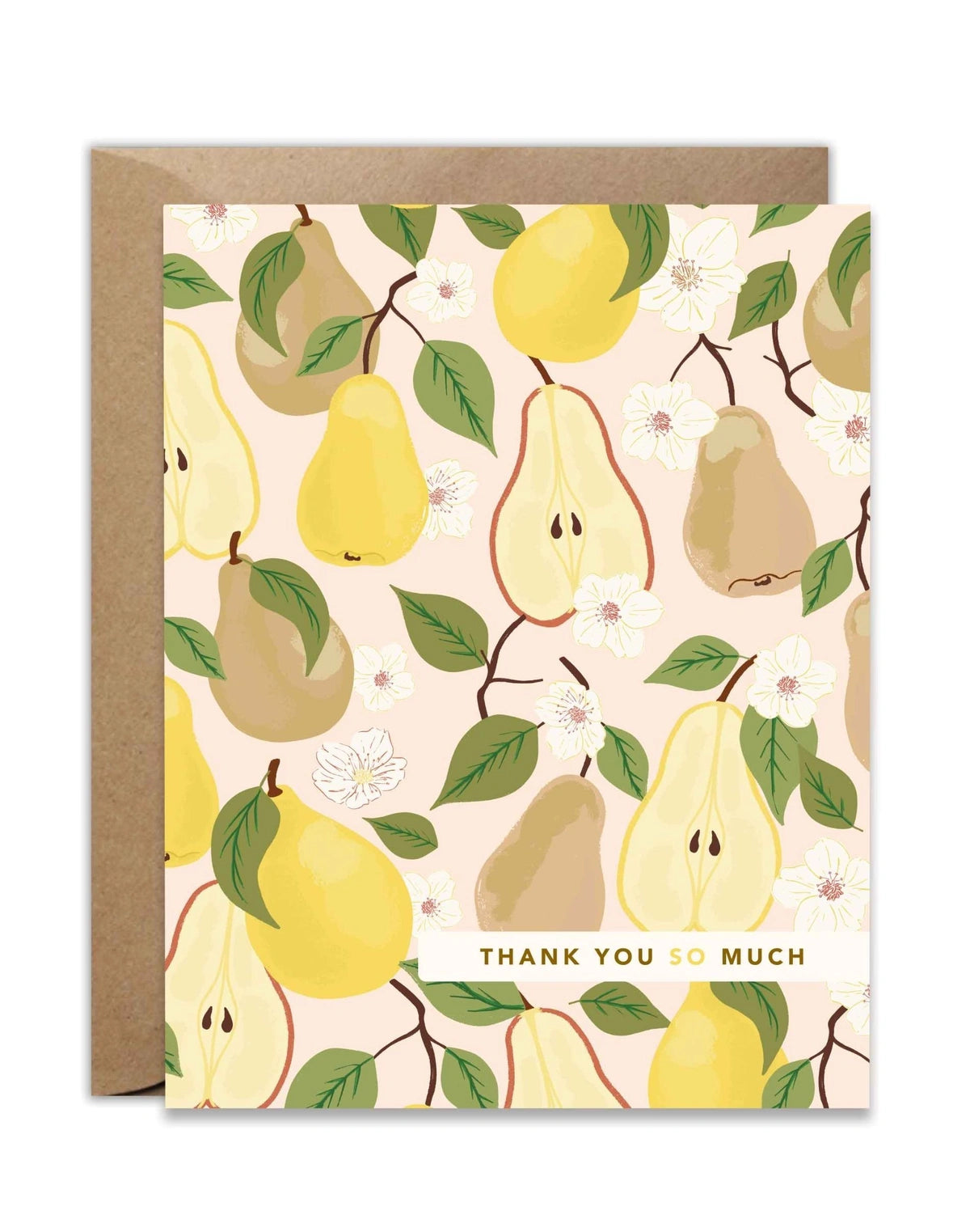 Paper Farm Press Thank You So Much Pear Greeting Card