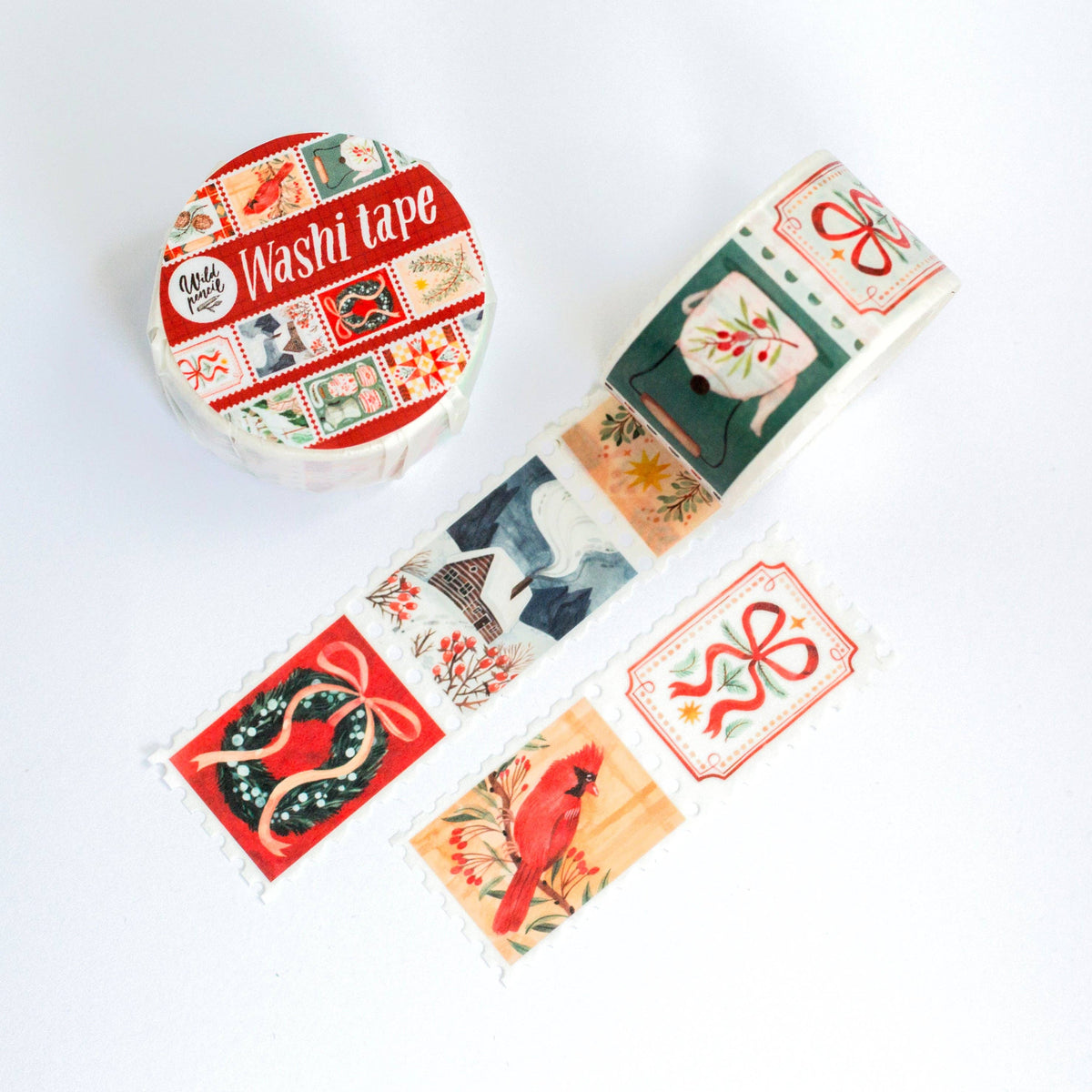 Wild Pencil Studio - Washi Tape — Christmas Stamps