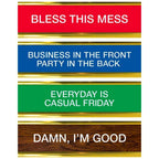 Fred & Friends - Daily Desk Plaque - Desktop Flip Book - 50 Fun Phrases