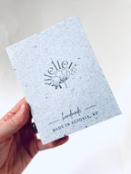 Atelier By Cat - Mini Recycled Denim Confetti Notebook Eco-Friendly Paper: Blank