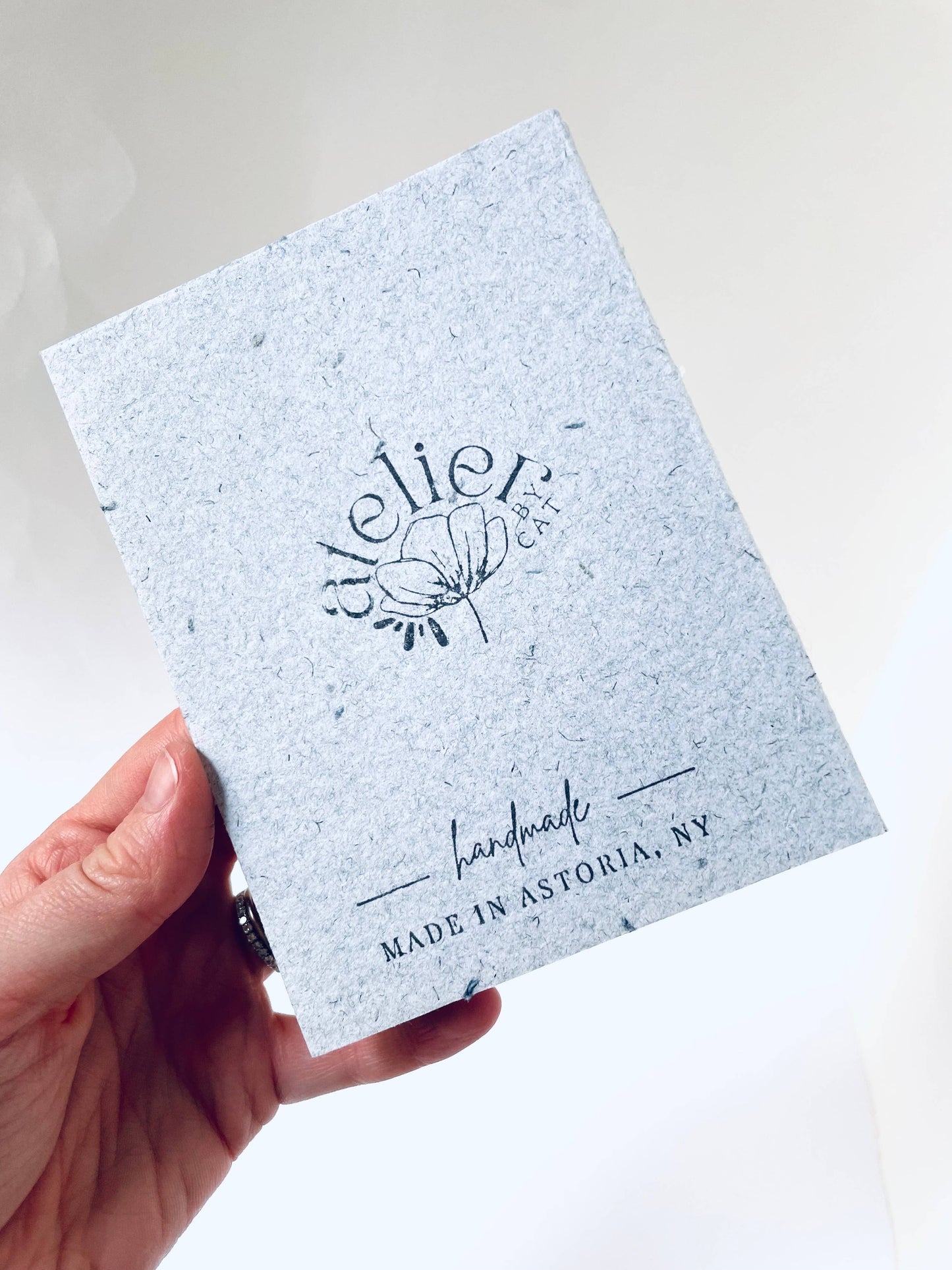 Atelier By Cat - Mini Recycled Denim Confetti Notebook Eco-Friendly Paper: Blank