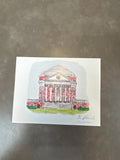 Cabell Crowder Art, Postcard, The Rotunda, UVA