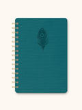 Studio Oh!, Feather (Peacock Blue) Agatha Notebook