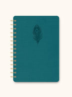 Studio Oh!, Feather (Peacock Blue) Agatha Notebook