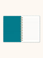 Studio Oh!, Feather (Peacock Blue) Agatha Notebook
