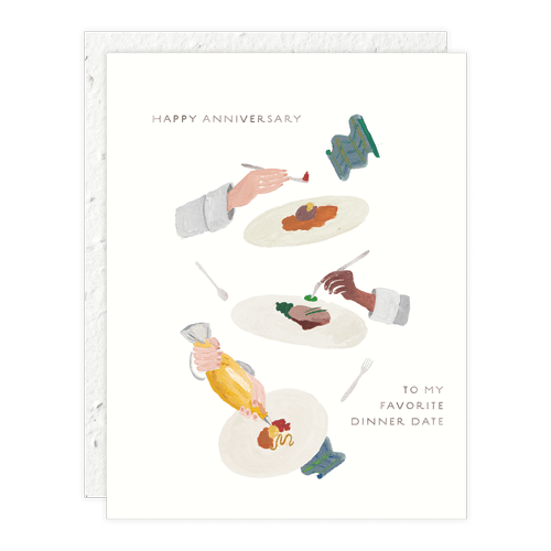 Seedlings, Dinner Date Anniversary Card