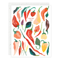 Seedlings, Hot Peppers Love + Friendship Card