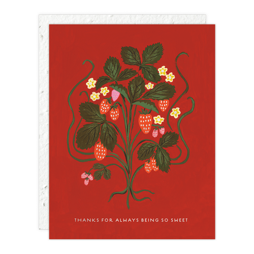 Seedlings - Sweet Strawberry - Thank You Card