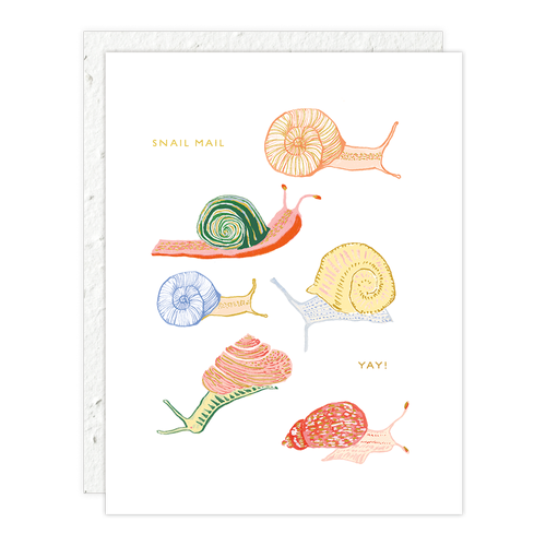 Seedlings - Snails Just To Say Hi Card