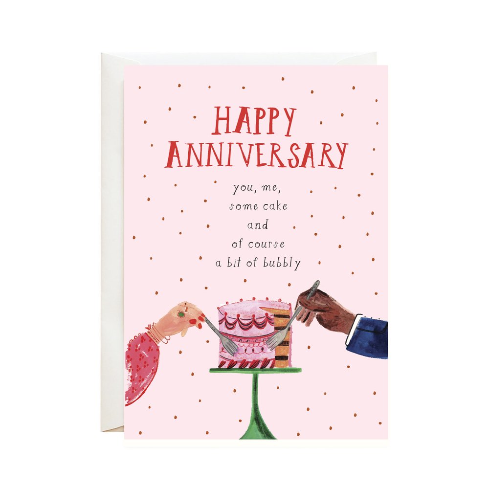 MR. BODDINGTON'S, Two Forks Anniversary Card