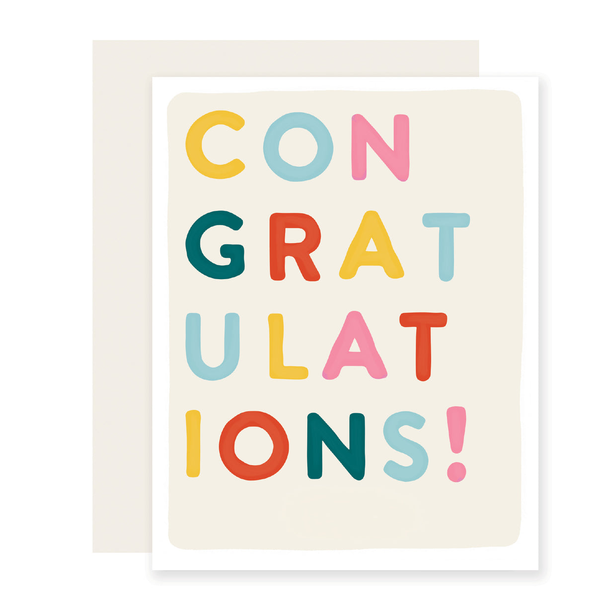Slightly Stationery, Block Letter Congrats Card