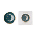 Celestial Teal Moon Ceramic Trinket Dish