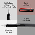 Lamy, Joy Fountain Pen, Shiny Black, Calligraphy Nib 1.5 mm