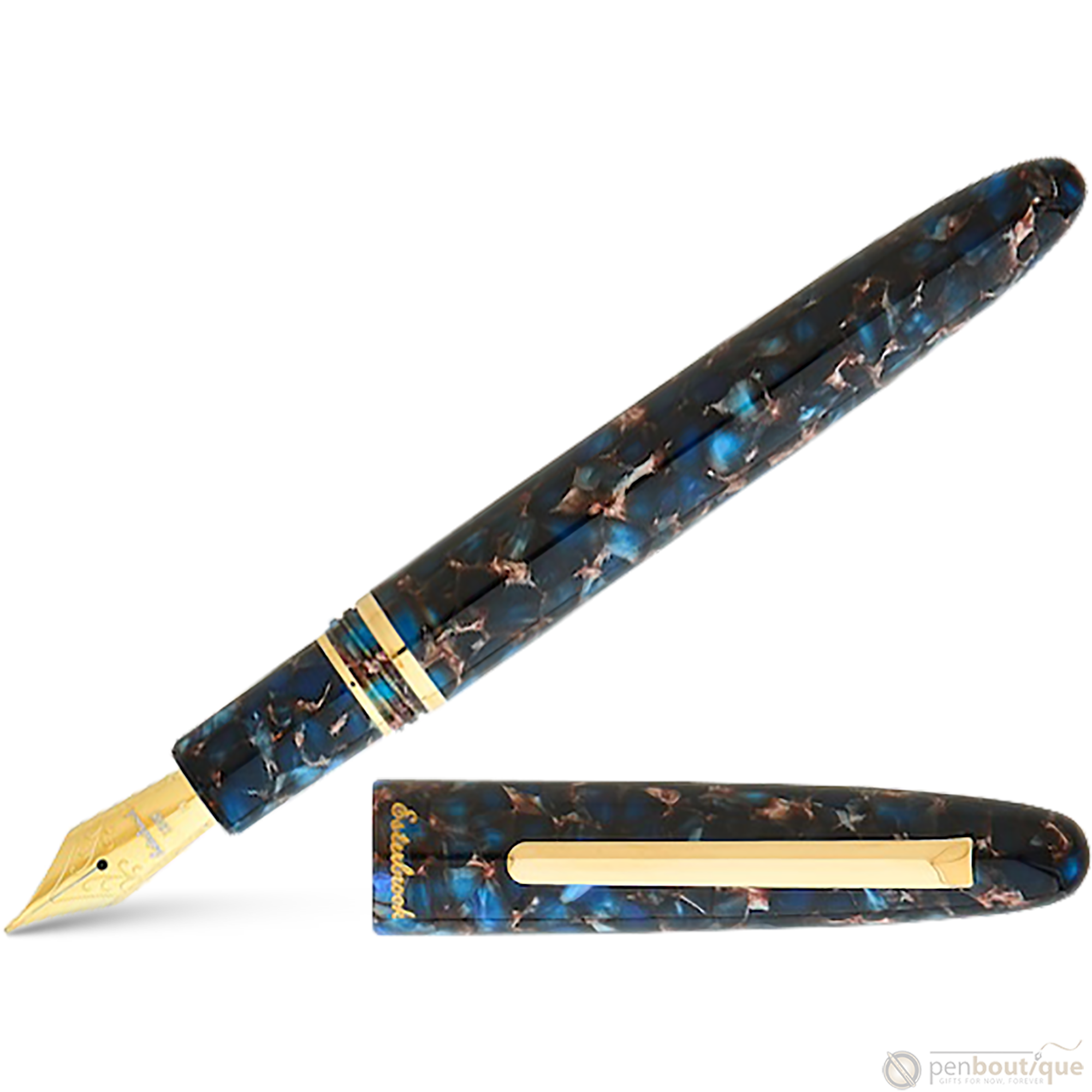 Esterbrook Estie Fountain Pen - Nouveau Bleu- Gold Trim, Extra Fine