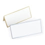 Original Crown Mill First Card Traditional Place Card Pochettes, Smooth White/Silver Edges