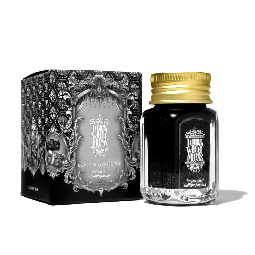 Ferris Wheel Press, Calligraphy Ink, Black Masquerade, 28ml