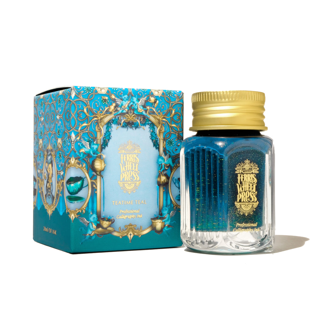 Ferris Wheel Press, Calligraphy Pen Ink, Teatime Teal, 28ml