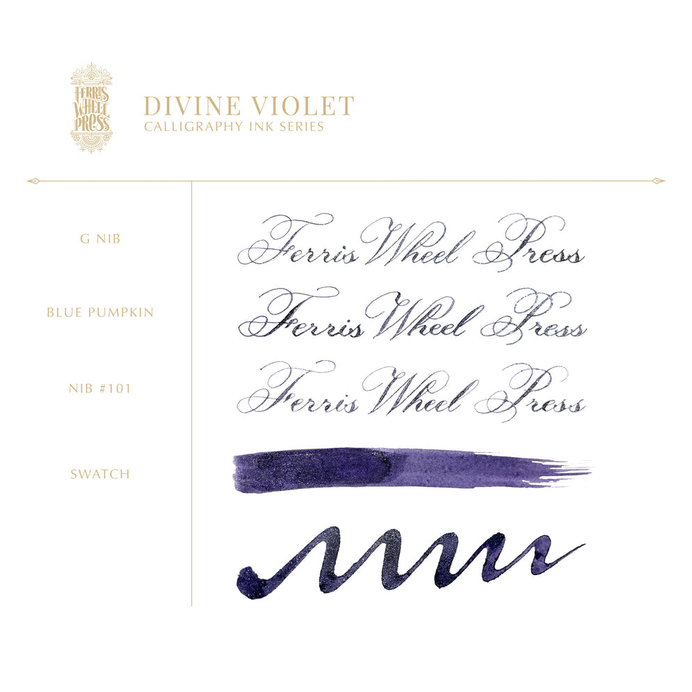 Ferris Wheel Press, Calligraphy Ink, Divine Violet, 28ml