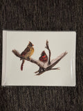 Cabell Crowder Art, Cardinal Pair, Set of 6