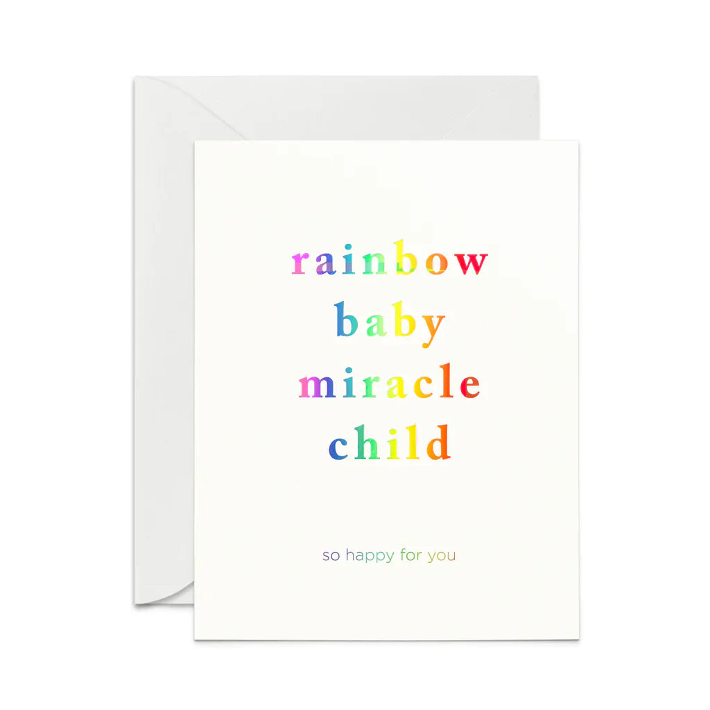 Smitten on Paper Greeting Card - Rainbow Baby