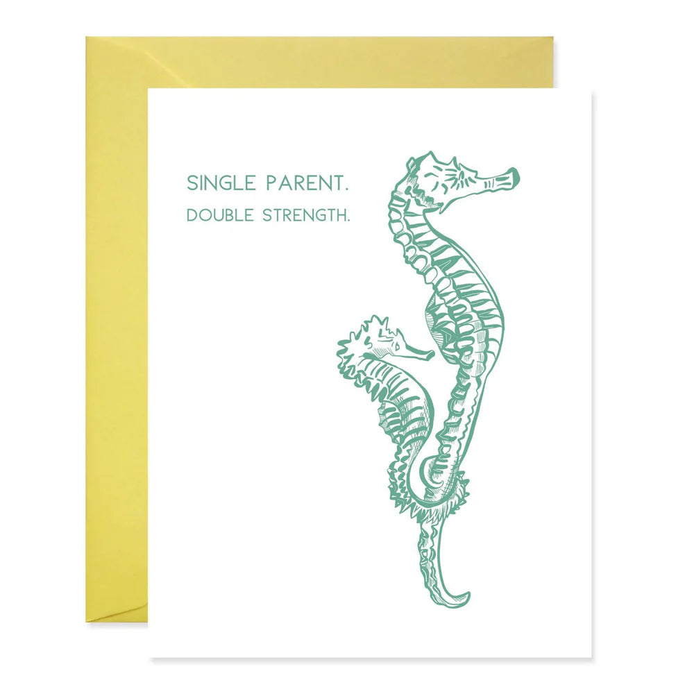 Good Juju Ink Single Parent Seahorse Card