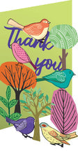Modern Birds Thank you Lasercut card