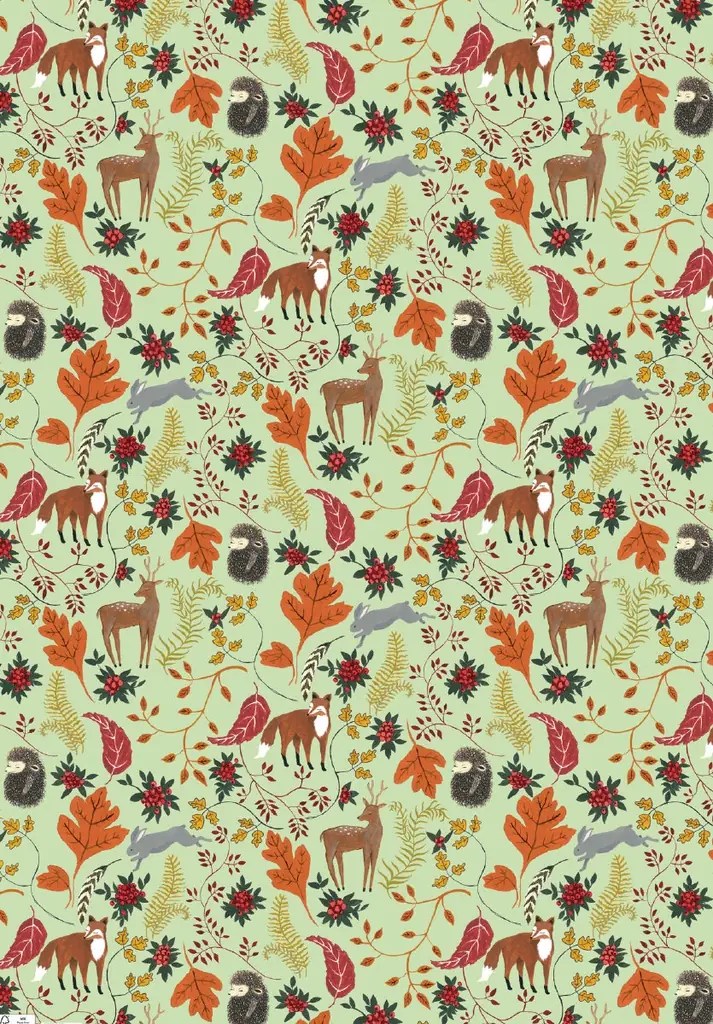 Golden Bough Reversible Gift Wrap