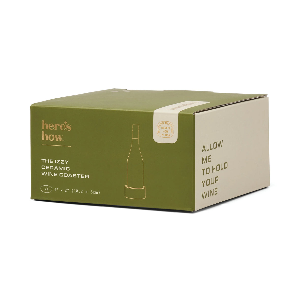 Here's How, The Izzy Wine Coaster - Green Stripe