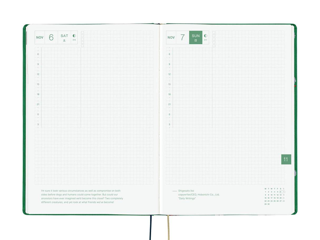 Hobonichi Techo 2027 HON A5 Bow & Tie: Sheep Sheep Sheep