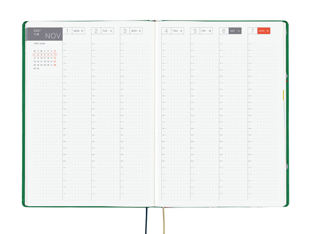 Hobonichi Techo 2027 HON A5 Bow & Tie: Sheep Sheep Sheep