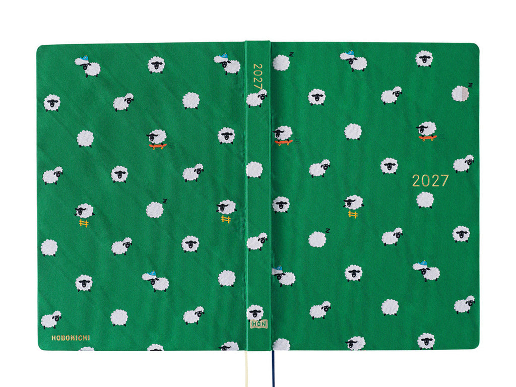 Hobonichi Techo 2027 HON A5 Bow & Tie: Sheep Sheep Sheep
