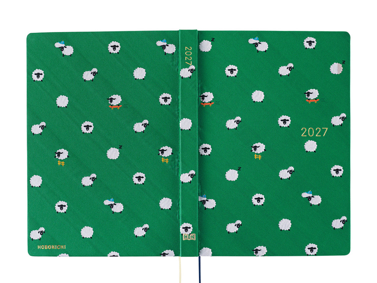Hobonichi Techo 2027 HON A5 Bow & Tie: Sheep Sheep Sheep