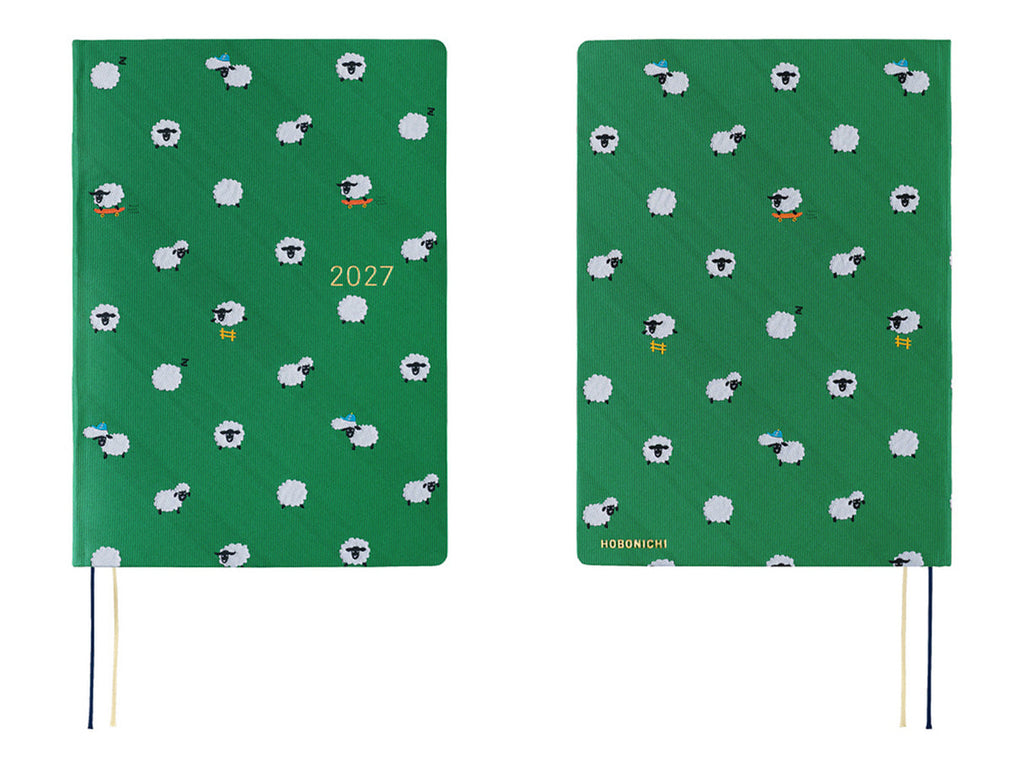 Hobonichi Techo 2027 HON A5 Bow & Tie: Sheep Sheep Sheep