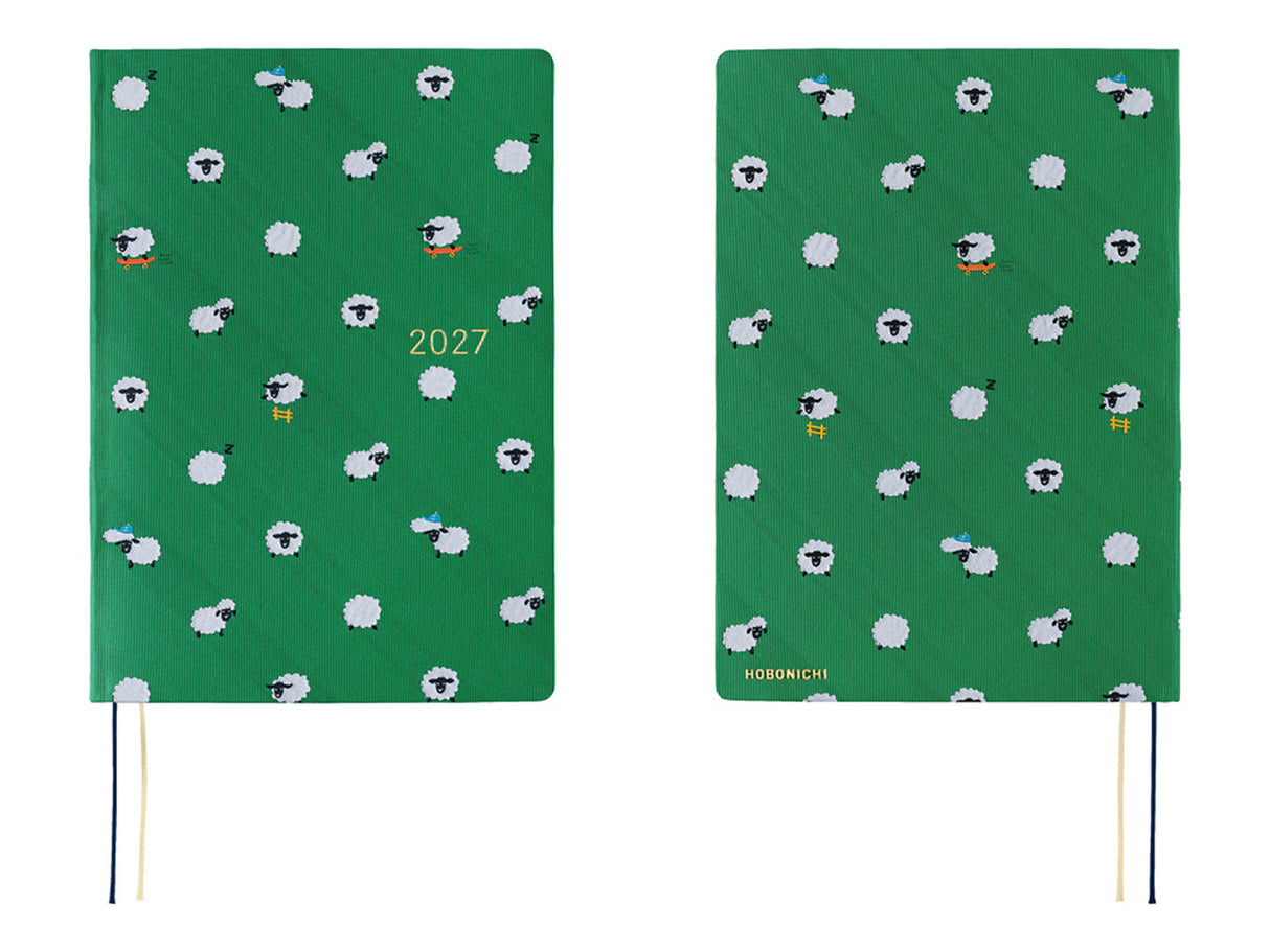 Hobonichi Techo 2027 HON A5 Bow & Tie: Sheep Sheep Sheep