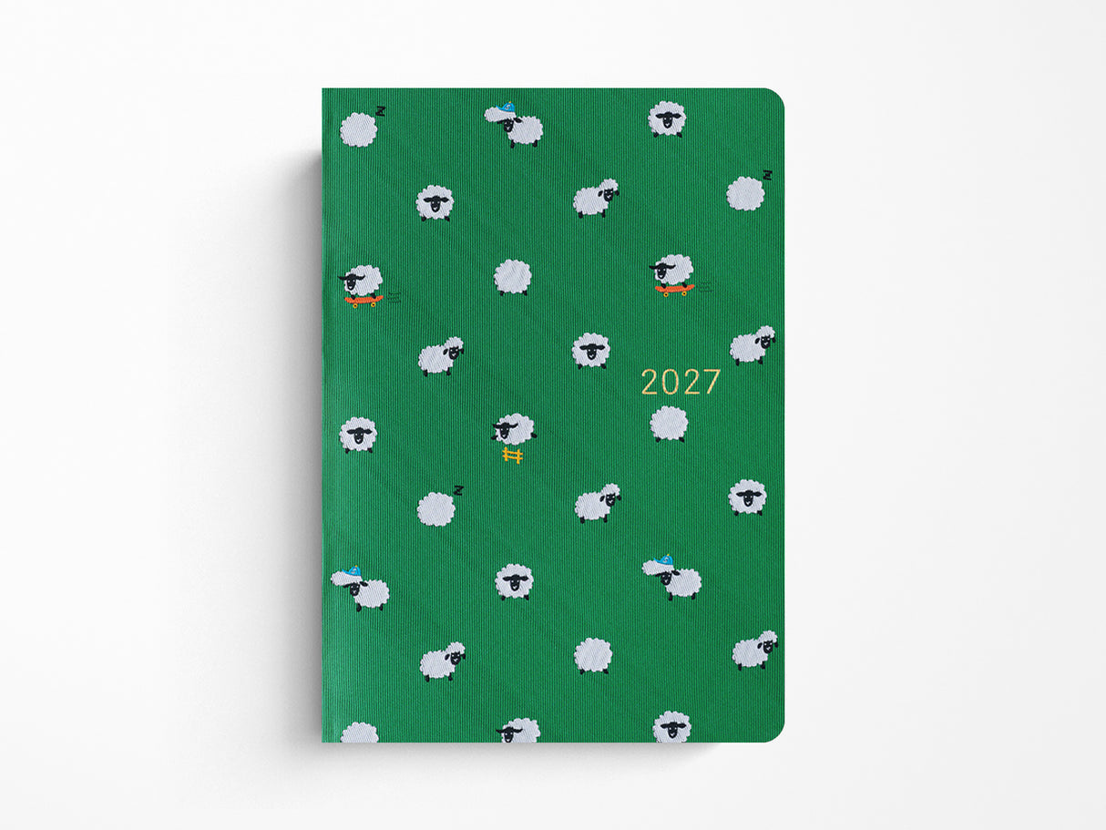 Hobonichi Techo 2027 HON A5 Bow & Tie: Sheep Sheep Sheep