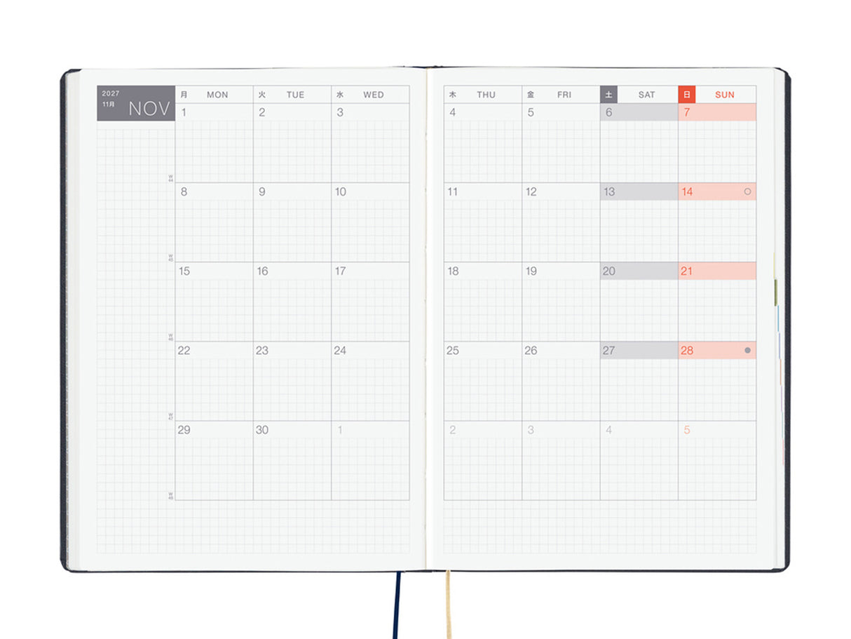Hobonichi Techo 2027 HON A5 Slash (Navy)