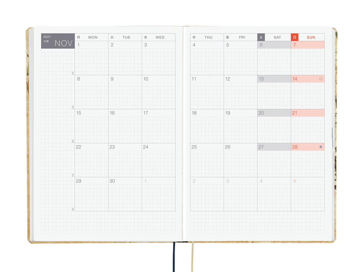 Hobonichi Techo 2027 HON A5 V&A Series: Vine