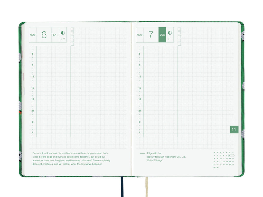 Hobonichi Techo 2027 HON A6 Bow & Tie: Sheep Sheep Sheep