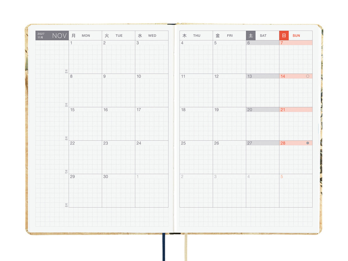Hobonichi Techo 2027 HON A6 The V&A Series: Vine