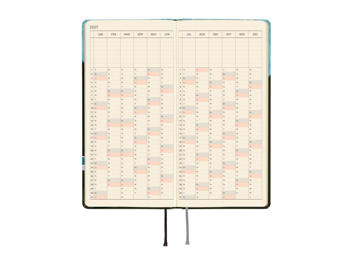 Hobonichi Techo 2027 Weeks Hiroko Kubota: Meteor Shower in the Light Blue Forest