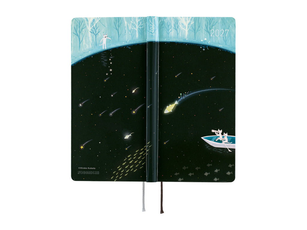 Hobonichi Techo 2027 Weeks Hiroko Kubota: Meteor Shower in the Light Blue Forest