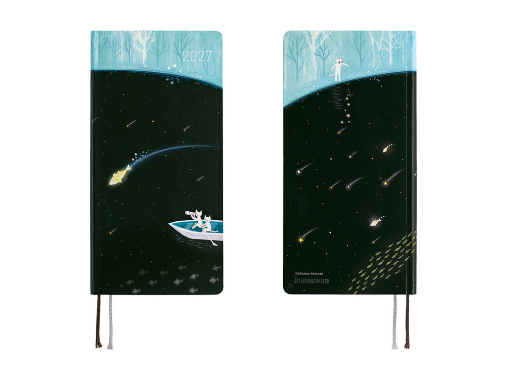 Hobonichi Techo 2027 Weeks Hiroko Kubota: Meteor Shower in the Light Blue Forest