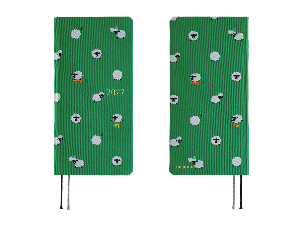 Hobonichi Techo 2027 Weeks MEGA Bow & Tie: Sheep Sheep Sheep