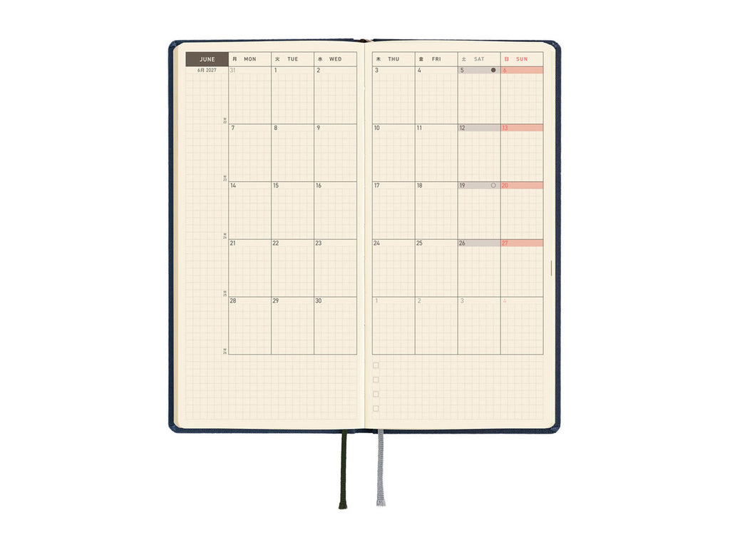 Hobonichi, Techo 2027 Weeks Colors: Midnight Blue