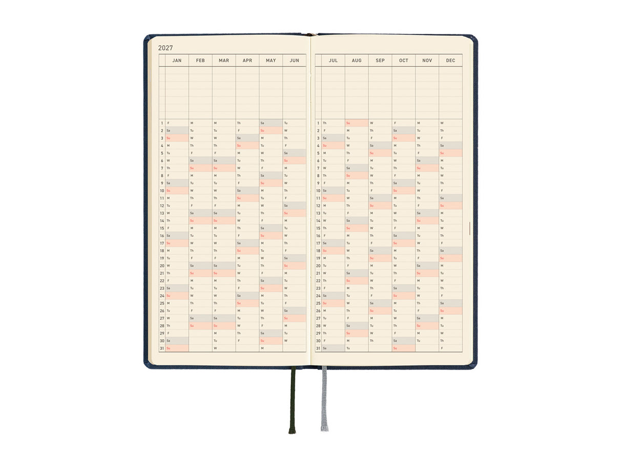 Hobonichi, Techo 2027 Weeks Colors: Midnight Blue