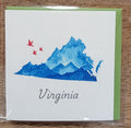 Objet d'Art - Virginia Mini Card - Blue Shading & Red Geese